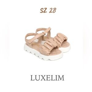 Luxelim Jesenia Nappa Leather Sandals Sz 28 Avorio / Beige